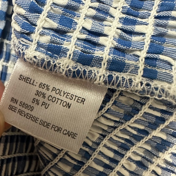 GIANNI BINI SZ XL MIA SMOCKED BLUE GINGHAM RUFFLE STRAP SLEEVELESS MINI DRESS - Picture 9 of 14